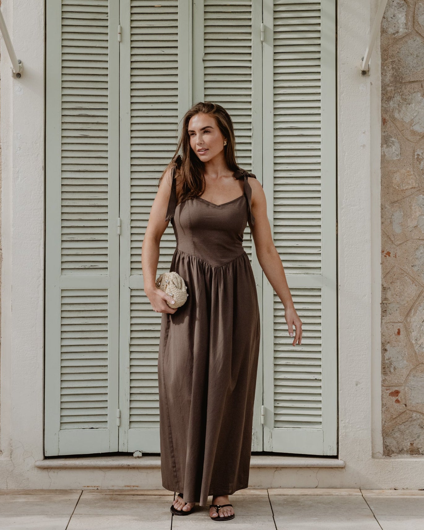 VMJULIA Long Dress - Chocolate Martini